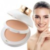 Poudre pressée compacte - Fond de teint longue tenue, poudre pressée pour le visage, compacte,Contrôle de la brillance, contr