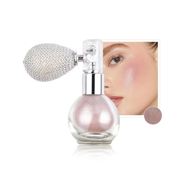 Qwesure Xixi Poudre de paillettes Highlighting Spray Brillance corporelle Poudre libre Vaporiser Mise en valeur Parfum Poudre