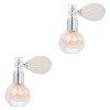 Beaupretty 2 Pcs Corps Air Bag Poudre Blush Parfum Presse Poudre Maquillage Visage Paillettes Poudre Maquillage Spray Corps S