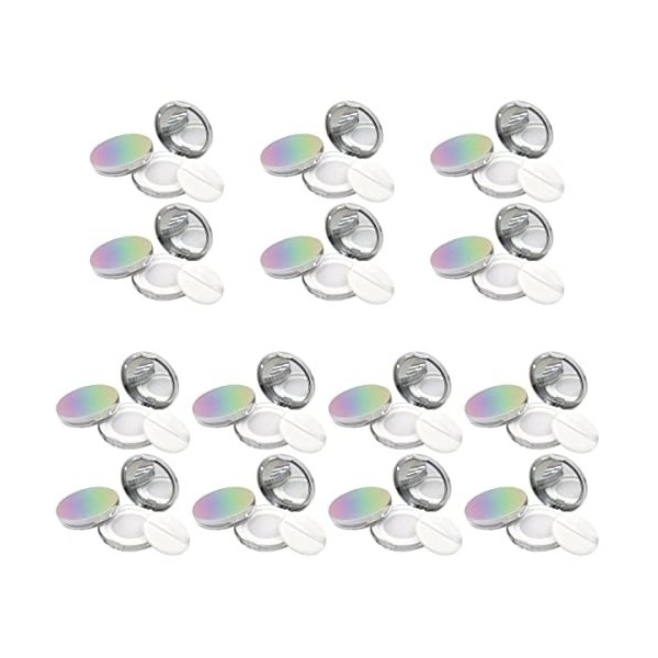 Beavorty 8 Pcs Poudre en Vrac Cas de Poudre en Vrac Bricolage Maquillage Poudre Conteneur Poudre Éponge Boîte Compacte Boîte 