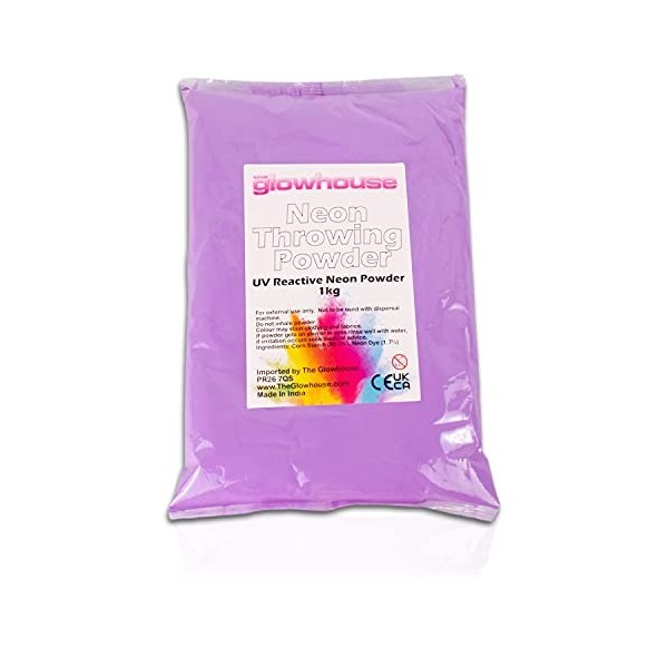 The Glowhouse Holi Poudre UV néon 1 kg Bleu