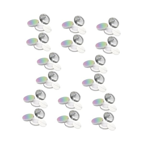 FRCOLOR 8 Pièces Poudrier Récipient à Poudre Avec Houppette Conteneur Compact De Poudre Poudre Compacte Étui à Poudre Mini-ma