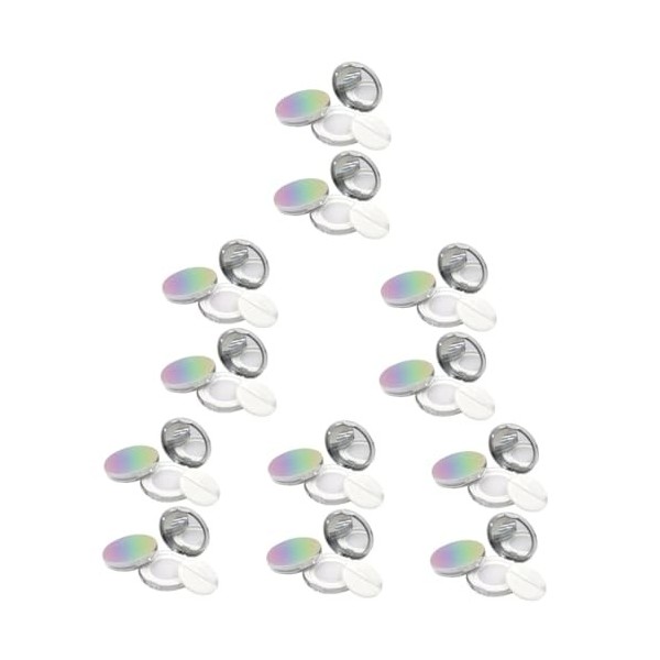 FRCOLOR 8 Pièces Poudrier Récipient à Poudre Avec Houppette Conteneur Compact De Poudre Poudre Compacte Étui à Poudre Mini-ma