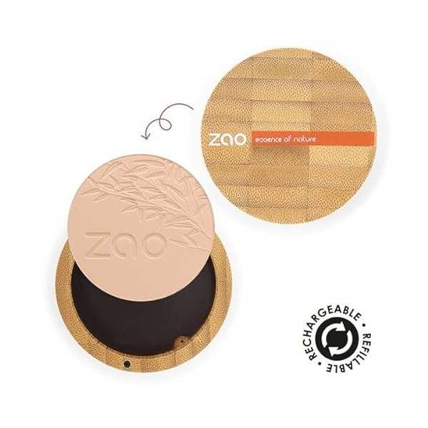 Zao MakeUp - Poudre Compacte 302 Beige Orange - Lunité