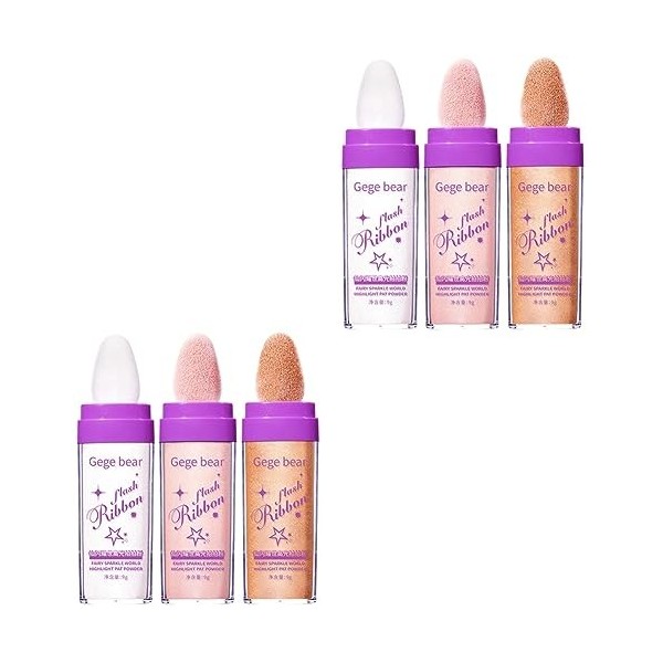 FRCOLOR 9 Pièces Mettre En Évidence La Poudre De Pat Paillettes Pour De Poudre Surligneur Maquillage En Poudre Scintillante B