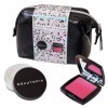 BEAUTOPIA COSMETICS BEAUTY BAG 3 PC HIGHLIGHTING POWDER, BLUSH POWDER & BAG 