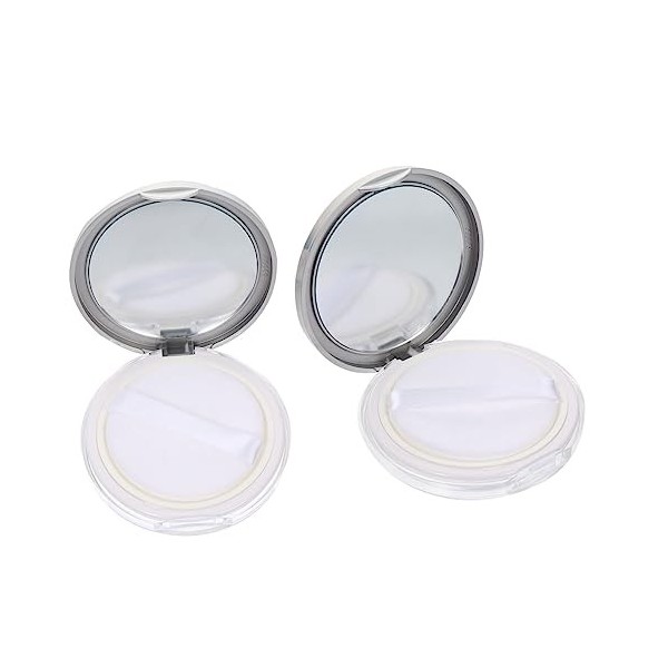 Angoily 8 Pièces Poudrier rond trousses à cosmétiques pour voyager support de poudre mince support de poudre libre à emporter