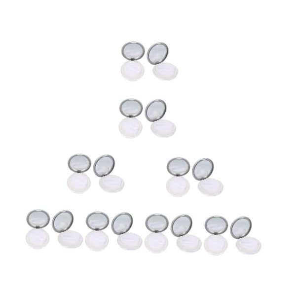 Angoily 8 Pièces Poudrier rond trousses à cosmétiques pour voyager support de poudre mince support de poudre libre à emporter