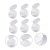 Housoutil 12 Pièces Boîte de poudre de bouteille cosmétique portable petit pot de maquillage transparent en plastique contena