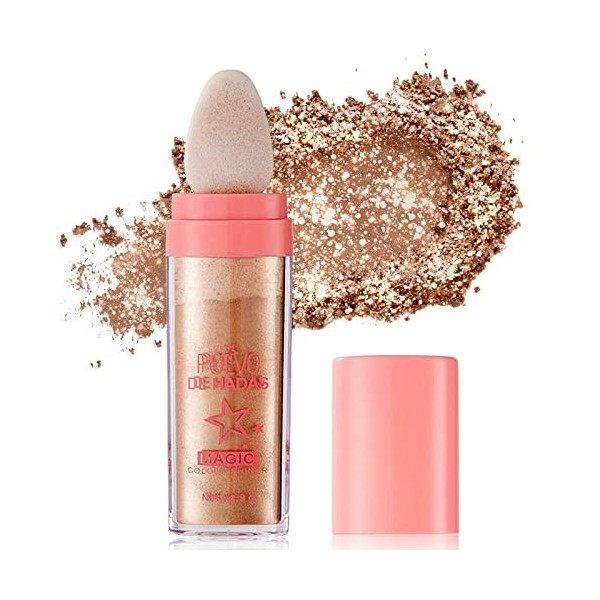 Ofanyia Highlighter Powder Stick, Polvo De Hadas Highlight Patting Powder, Body Brighten Glitter Shimmer Three-dimensional Sp