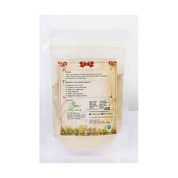 ZANTO SWATHY Naturals : Poudre de Mookirattai 50 g/Mookirattai 50 g/Poudre de Mookirattai 50 g