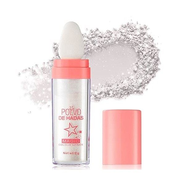 Ofanyia Highlighter Powder Stick, Polvo De Hadas Highlight Patting Powder, Body Brighten Glitter Shimmer Three-dimensional Sp