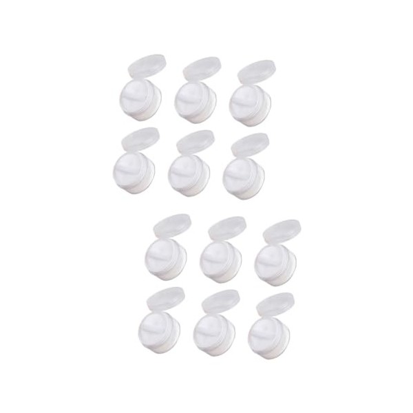 12 Pièces Boîte de poudre de bouteille cosmétique portable poudrière vide étui à poudre de voyage lâche récipient à poudre po