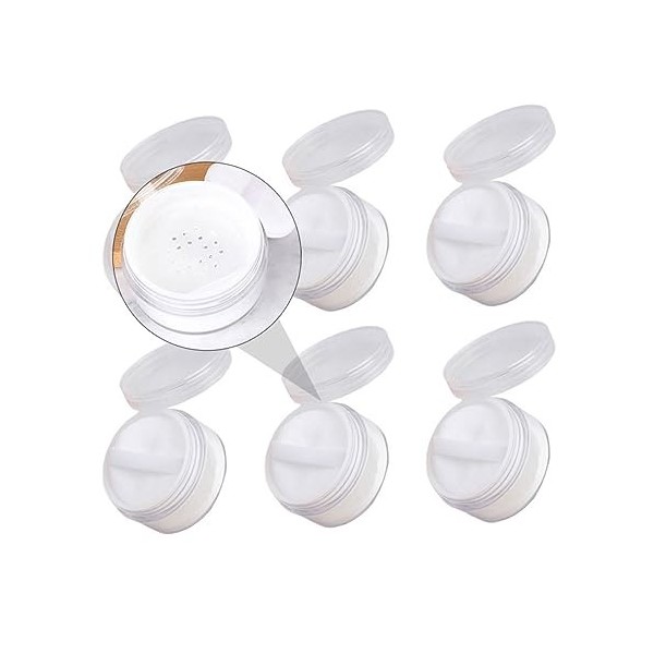 12 Pièces Boîte de poudre de bouteille cosmétique portable poudrière vide étui à poudre de voyage lâche récipient à poudre po