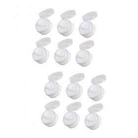 12 Pièces Boîte De Poudre De Cosmétique Portable Étui à Poudre Portable Conteneur De Poudre Avec Tamis Poudre Vide Blanche Vo