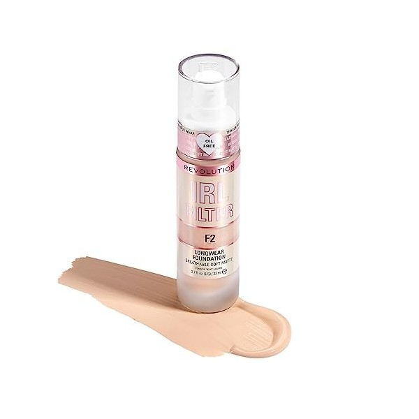 Makeup Revolution, Irl Filter, Longwear, Fond de Teint, F2, 23ml