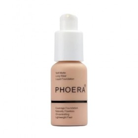 Phoera Fond de teint Full Coverage - Doux et mat - Oil Control - 30 ml - Crème lisse et longue durée - 24HR 103 Warm Peach 