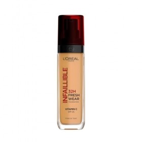 LOréal Paris - Fond de Teint Fluide Infaillible 32h Fresh Wear - Tous Types de Peau - Teinte : Warm 315 - 30 ml