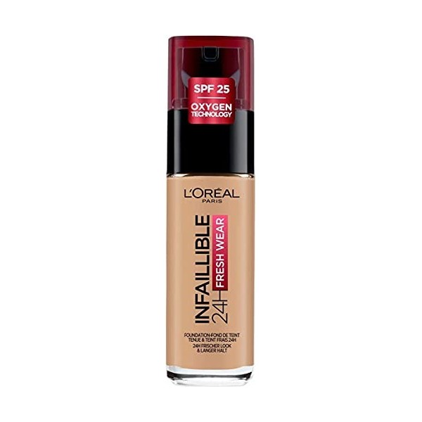 LOréal Paris - Fond de Teint Fluide Infaillible 24h Fresh Wear - Tous Types de Peaux - Teinte : Vanille Éclat 135 - 30 ml