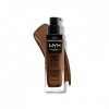 NYX Professional Makeup Fond de Teint Liquide Couvrant Tenue 24h Cant Stop Wont Stop, Waterproof, Fini Mat, Teinte : Deep c