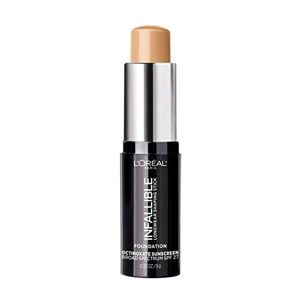 LOréal Paris Makeup Infallible Longwear Shaping Stick Foundation, 401 Ivory, 1 Tube