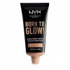 NYX Professional Makeup Fond de Teint Éclat Born to Glow, Fini Éclatant, Couvrance Moyenne Modulable, Formule Vegan, Teinte :