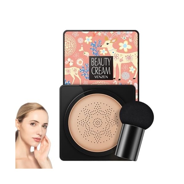Wonderninelife Crème De Beauté, Crème De Beauté Avec Pinceau Champignon, Correcteur Mat Longue Durée, Crème Cc à Coussin Dai