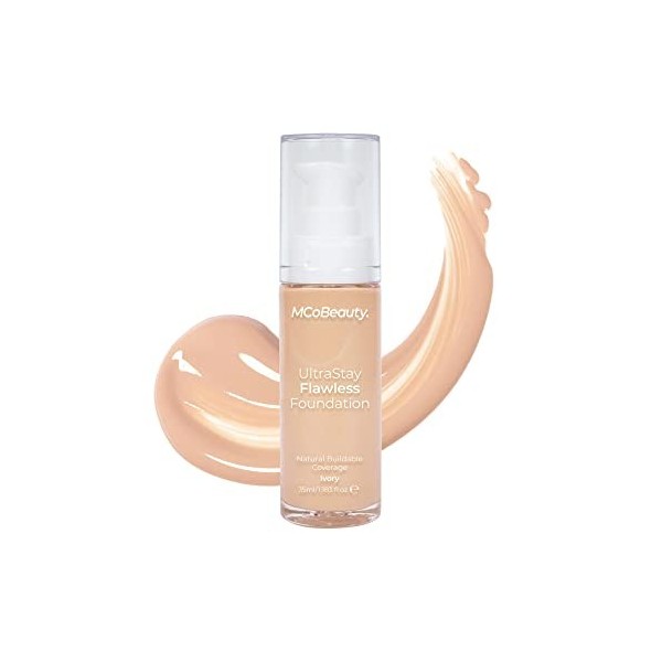 MCoBeauty UltraStay Flawless Foundation - Ivory For Women 1.18 oz Foundation