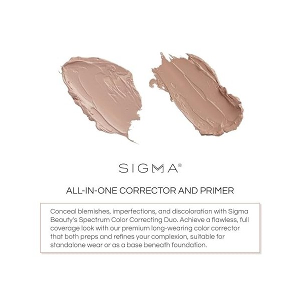 Sigma Beauty Spectrum Color Correcting Duo - Correcteur de couleur et primer 2 en 1 - Correcteur de mélange personnalisé pour