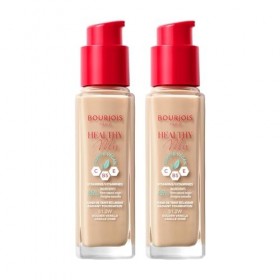 2 x Bourjois Healthy Mix Clean and Vegan Foundation 30ml - 51.2W Golden Vanilla