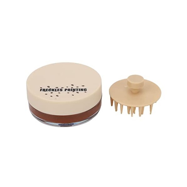 Tampon de maquillage liquide taches de rousseur avec pinceau - 10 g - Imperméable - Simulation de taches de rousseur - Longue