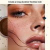 Tampon de maquillage liquide taches de rousseur avec pinceau - 10 g - Imperméable - Simulation de taches de rousseur - Longue