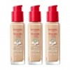 3 x Bourjois Healthy Mix Clean and Vegan Foundation 30ml - 51.2W Golden Vanilla