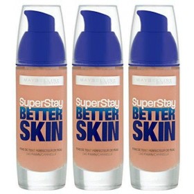 Maybelline New York Superstay Better Skin - Fond de teint liquide 040 cannelle, Lot de 3 3 x 30ml 