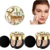 Moisturizing Double-Layer Cushion Compact,Japans Double-Layer Air Cushion,3-Color Concealer for Skin,High Coverage Moisturiz