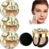 Moisturizing Double-Layer Cushion Compact,Japans Double-Layer Air Cushion,3-Color Concealer for Skin,High Coverage Moisturiz