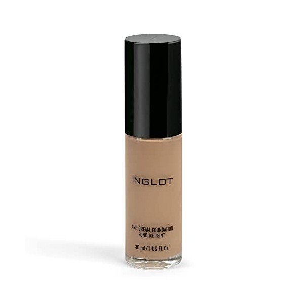 Inglot Fond de Teint | Couvrance Parfaite et Naturelle | Longue Tenue | Fini Lisse et Mat | Teint Éclatant | AMC Cream Founda