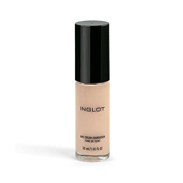 Inglot Fond de Teint | Couvrance Parfaite et Naturelle | Longue Tenue | Fini Lisse et Mat | Teint Éclatant | AMC Cream Founda