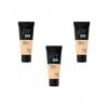 Maybelline New York Fond de teint Fluide Fit Me Matte & Poreless - 115 Ivoire, Lot de 3 3 x 30ml 