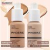 Phoera Kit de maquillage complet pour fond de teint – Comprend un fond de teint mat 30 ml, un apprêt pour le visage 6 ml, un 