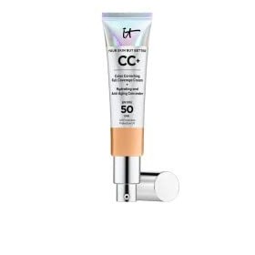 IT Cosmetics, Crème CC+ Anti-Âge Your Skin But Better, Haute Couvrance, Waterproof, Enrichi en Peptides, Collagène & Vitamine