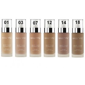 Malu Wilz Velvet Touch Foundation Number 07 Cream Make-Up 30 ml for Medium to Lightly Tanned Skin Types by Malu Wilz