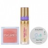 Ingrid Cosmetics Ideal Face-Foundation 16 Pêche - Ensemble Complet pour Maquillage - Poudre dAvoine Sauté Matifiant - Blush 