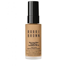 BOBBI BROWN, Mini Skin Long-Wear Weightless Foundation Fond de teint – Beige chaud, 13 ml.