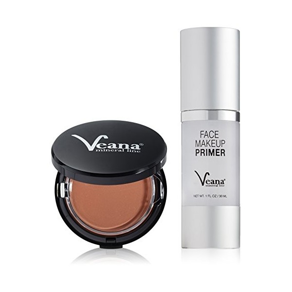 Veana Fond de teint minéral pressé ultra fin Cocoa + Primer MakeUp 80 ml