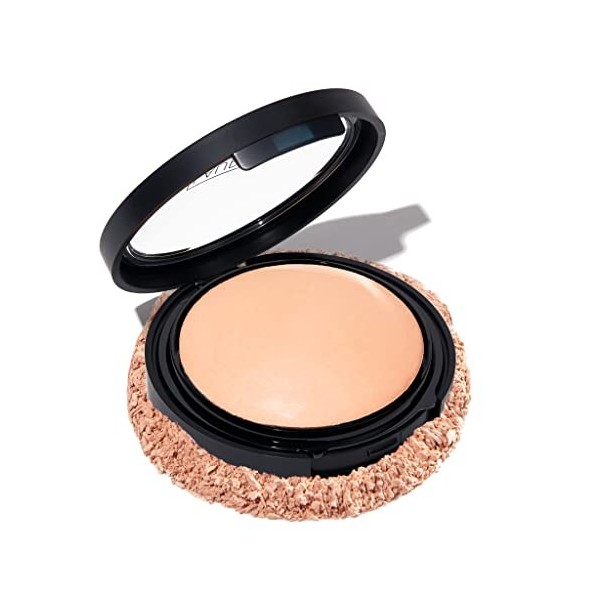 LAURA GELLER NEW YORK Faked Double Take Powder Foundation Fair – Couverture moyenne à complète à construire – Finition mate