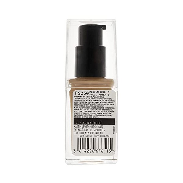 CoverGirl Matte Ambition All Day Liquid Foundation - 3 Medium Cool For Women 1 oz Foundation