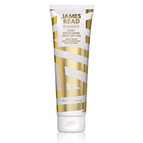 JAMES READ Body Foundation Wash Off Tan for Face & Body 100ml MEDIUM Natural Tan Airbrushed Finish 60 Sec Dry Water-Resistant