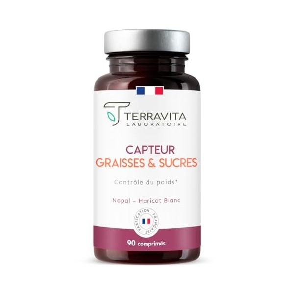 CAPTEUR GRAISSES ET SUCRES | 2 Actifs Naturels Brevetés pour la Minceur et la Perte de Poids | +27% d’élimination des Graisse