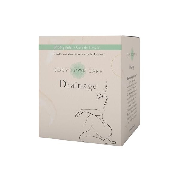 Complément Alimentaire Drainage - Body Look Care - 1 Boîte de 60 gélules Draineur de 450mg - Mélilot, Queues de Cerises, Piss